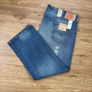 NWT Levi’s 501 Original Fit Jeans Big & Tall Blue Stretch Denim Button Fly 52x32